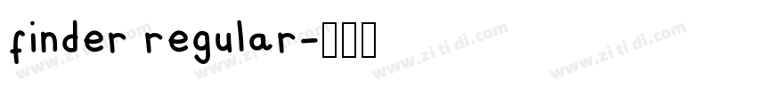finder regular字体转换